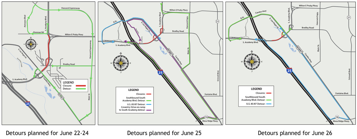Detour maps closures South Academy Boulevard 06222025.jpg detail image