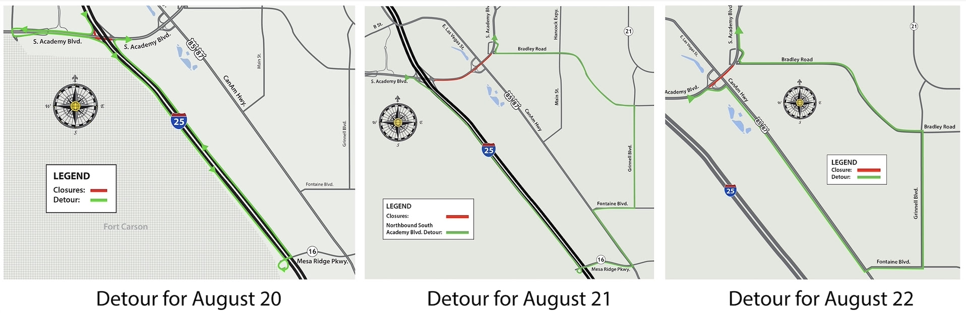Detour maps northbound South Academy Boulevard 08172025.jpg detail image