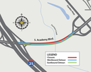 Detour route for westbound South Academy Boulevard between US 85 and I-25.png thumbnail image