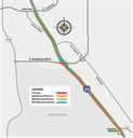 Detour Map of East- and Westbound South Academy Boulevard on I25 thumbnail image