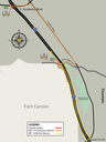 I-25 in Fort Carson detour map at Exit 132B to CanAm Highway.png thumbnail image