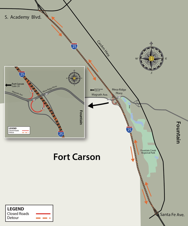 MAMSIP CO 16 Fort Carson closure map