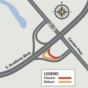 Shift to a new temporary on-ramp for drivers traveling from US 85 87 to enter northbound South Academy Boulevard map location.jpg thumbnail image