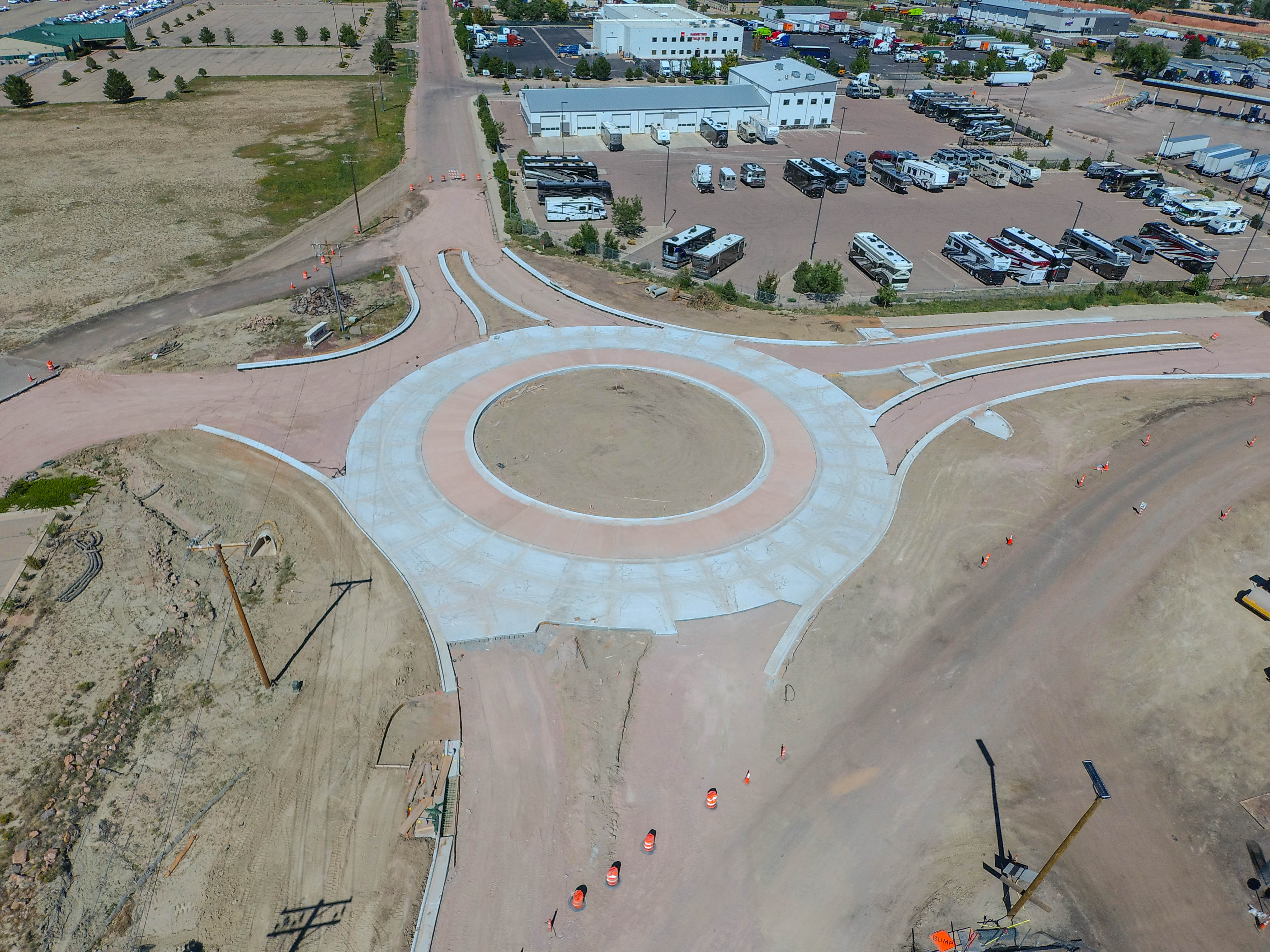 Aerial View NB Roundabout Sante Fe and Charter Oak Ranch Road.jpg detail image