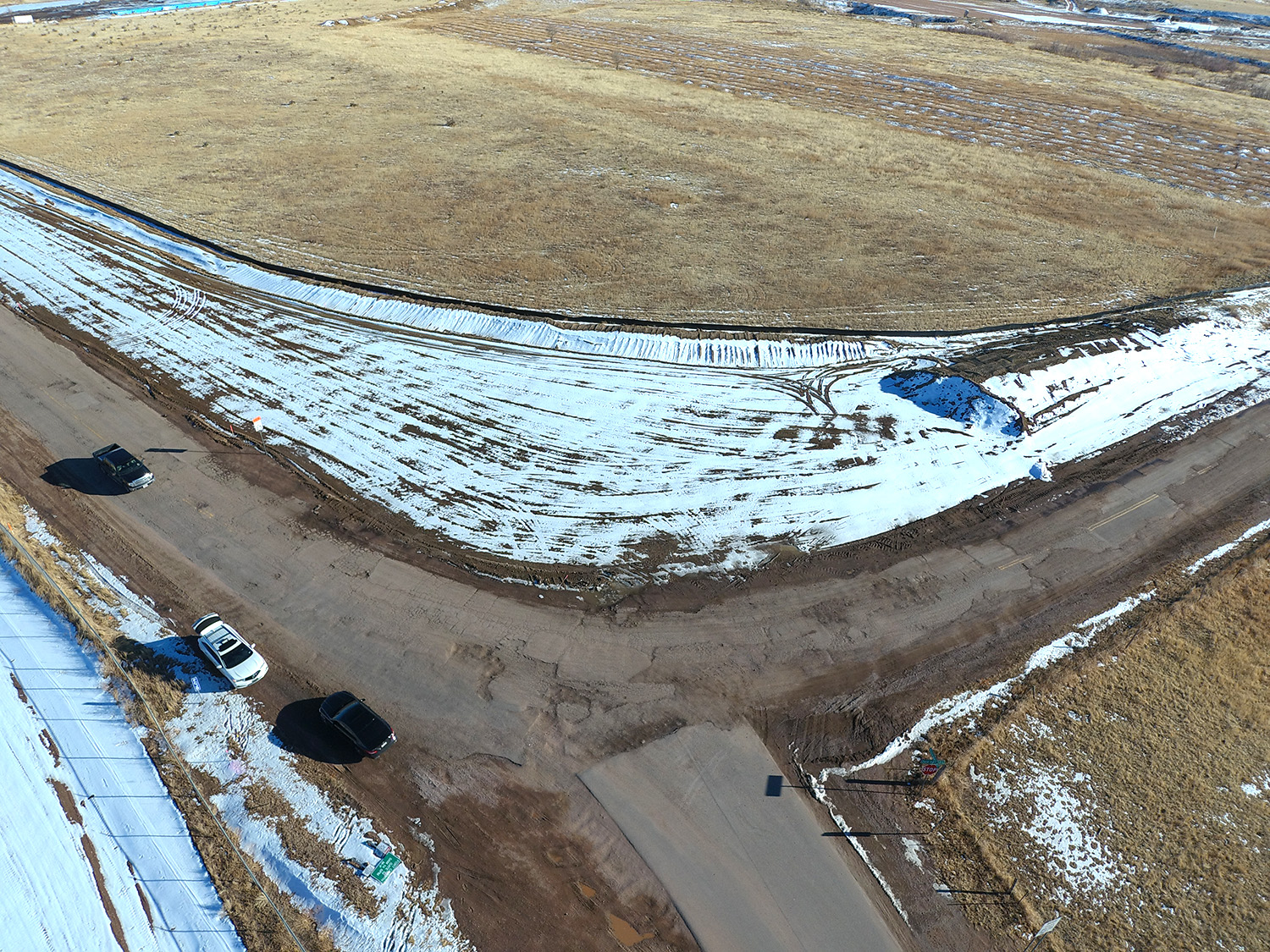 Charter Oak Ranch Road turn at Fort Carson gate.jpg detail image