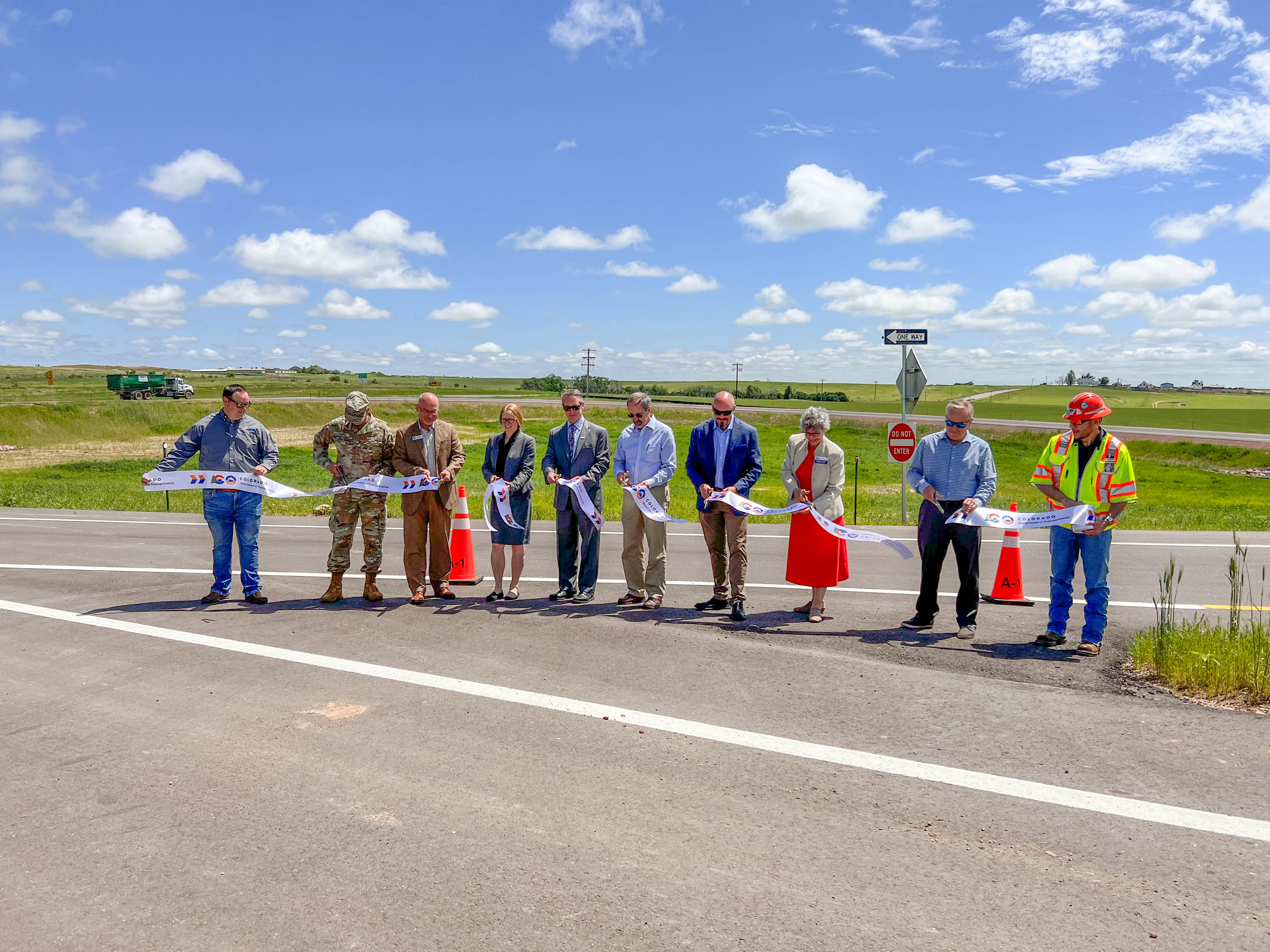 CO 94 Ribbon Cutting on road.jpg detail image