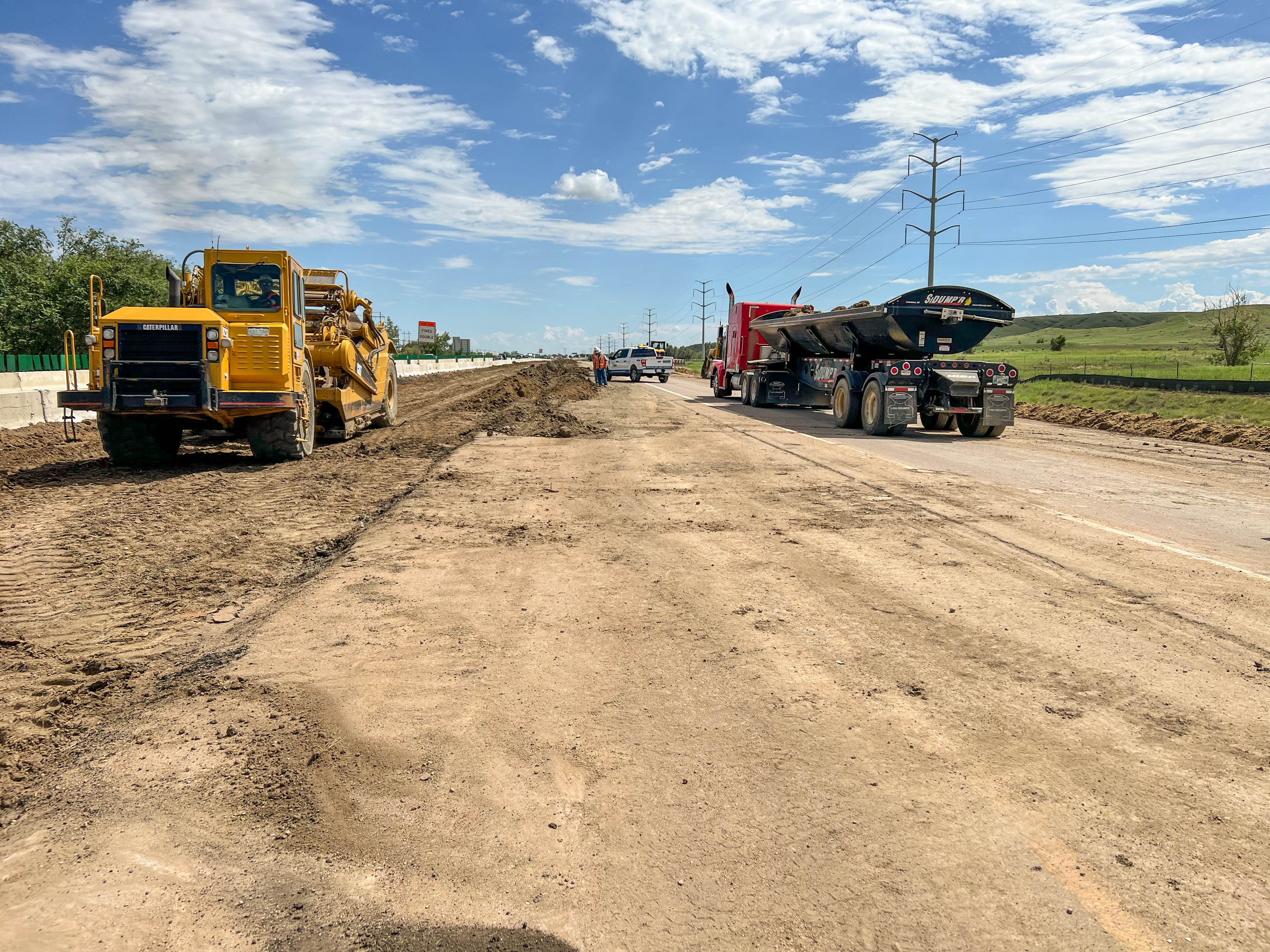 Earthwork at Clover Ditch roadway detail image