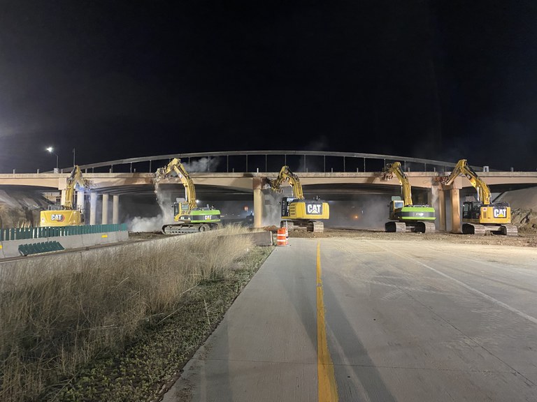 Photo of US 34 bridge demolition 