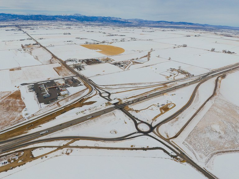 Ariel view of CO 56 and I-25 North