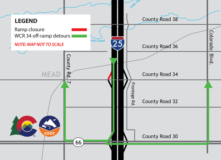October 17 Off-ramp Closure Map