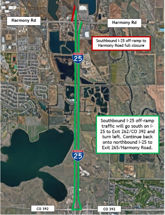 I-25 road closure update 8/7/23 detail image