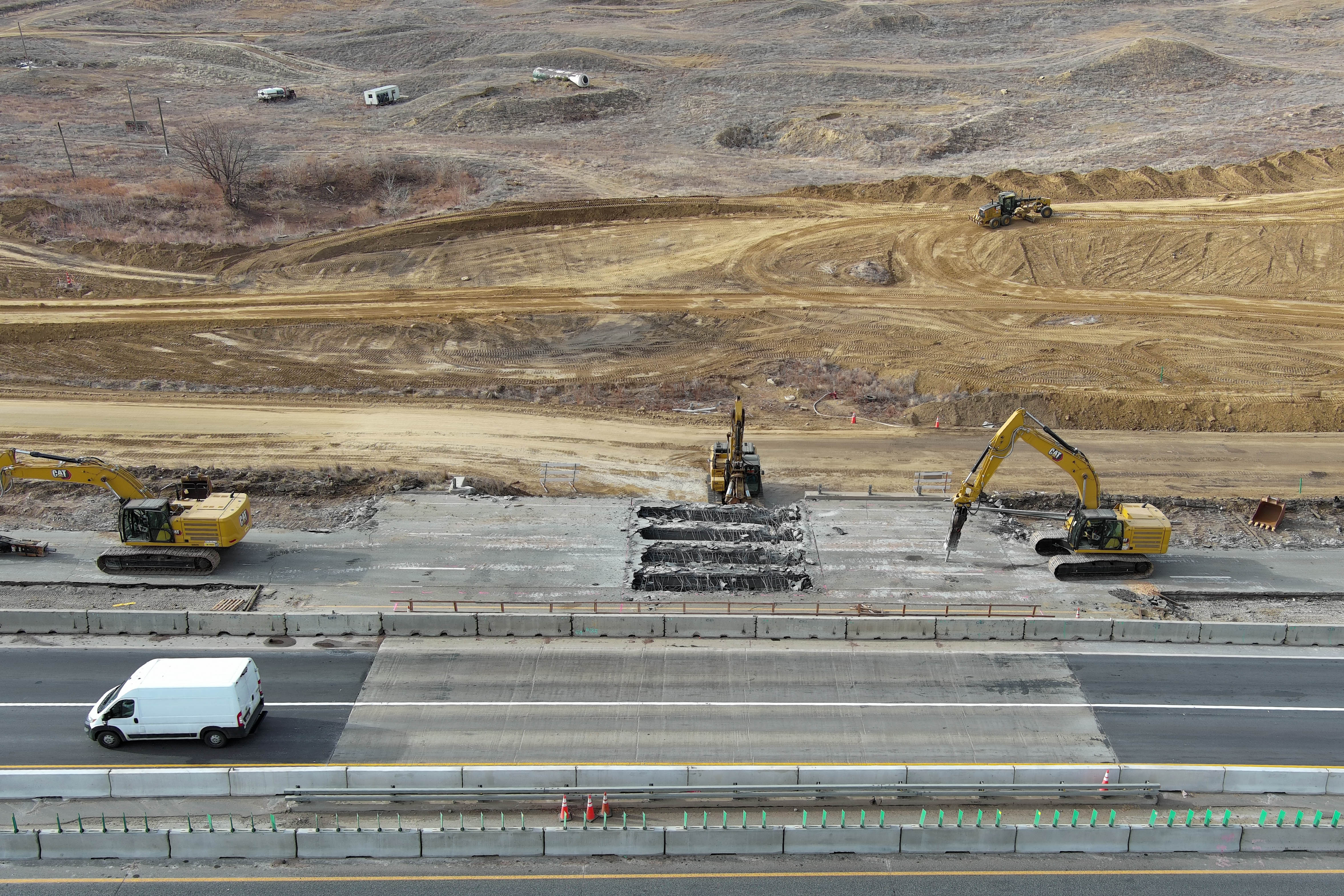 Ariel View of Valley Road Bridge Work on I-25 — Colorado Department of ...