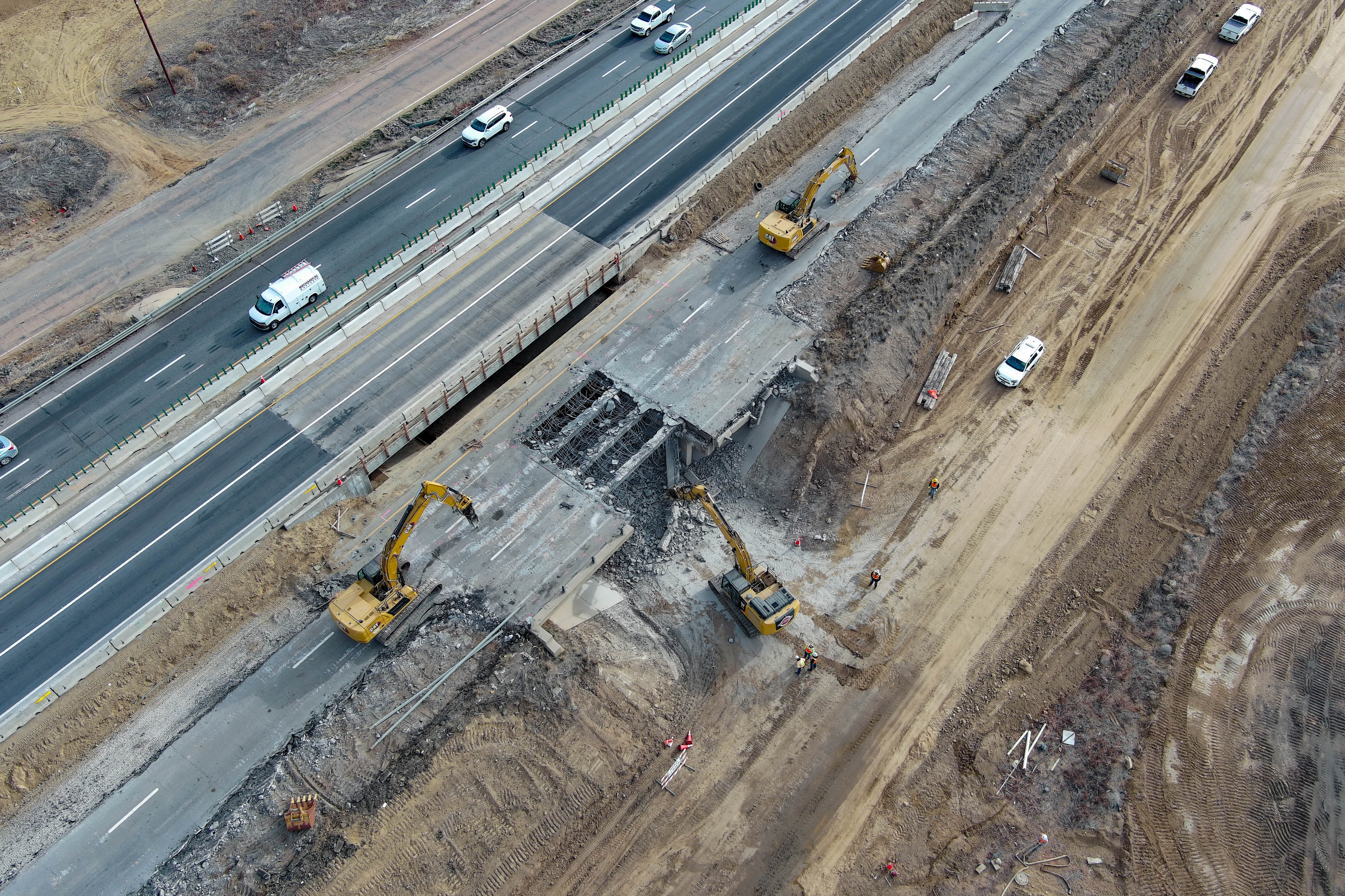 Valley Road Bridge Work by I-25 - Ariel View — Colorado Department of ...