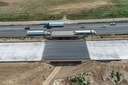 Aerial view of new paving at Valley Road and I-25 thumbnail image