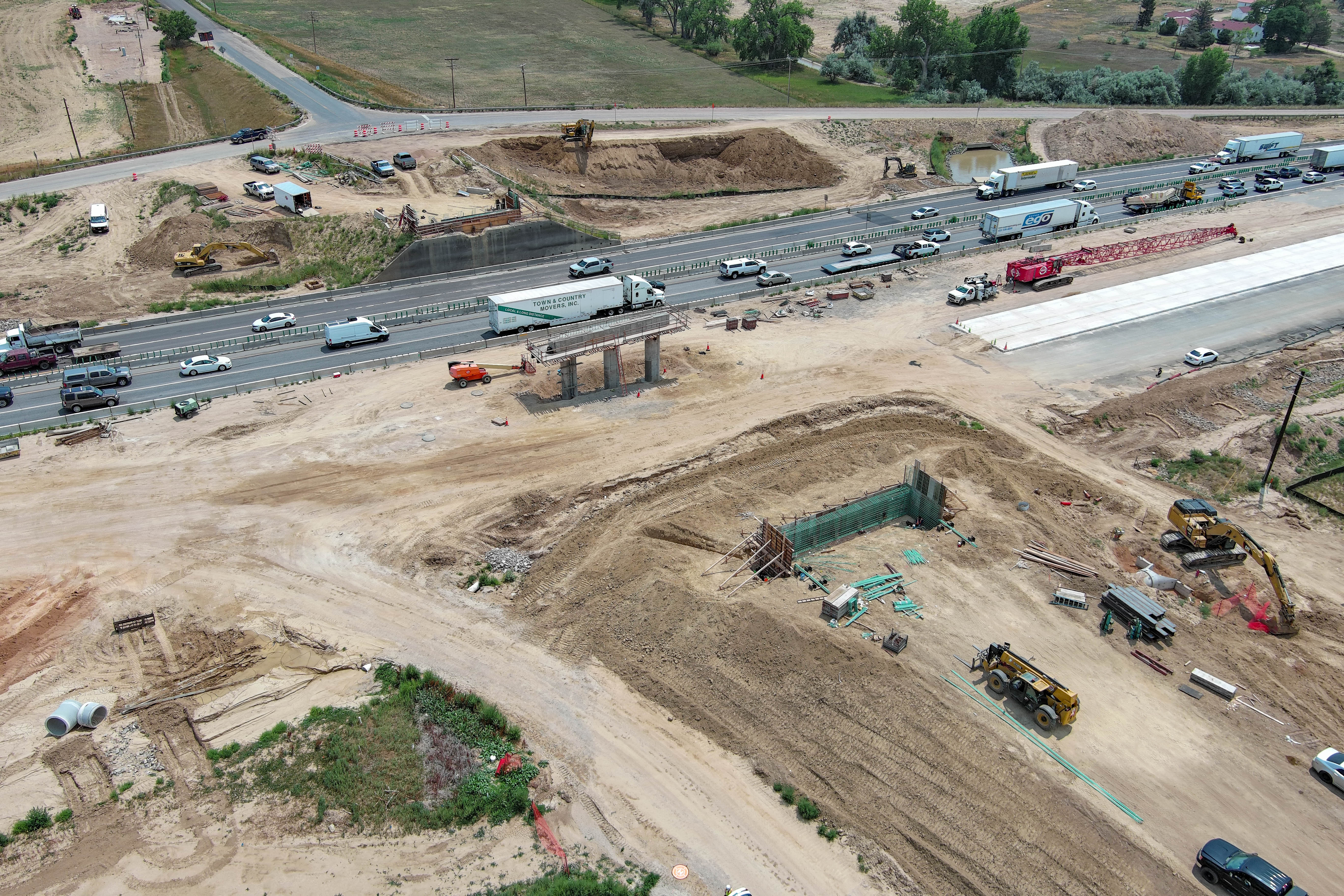 Weld County Road 38 and I-25 interchange work detail image