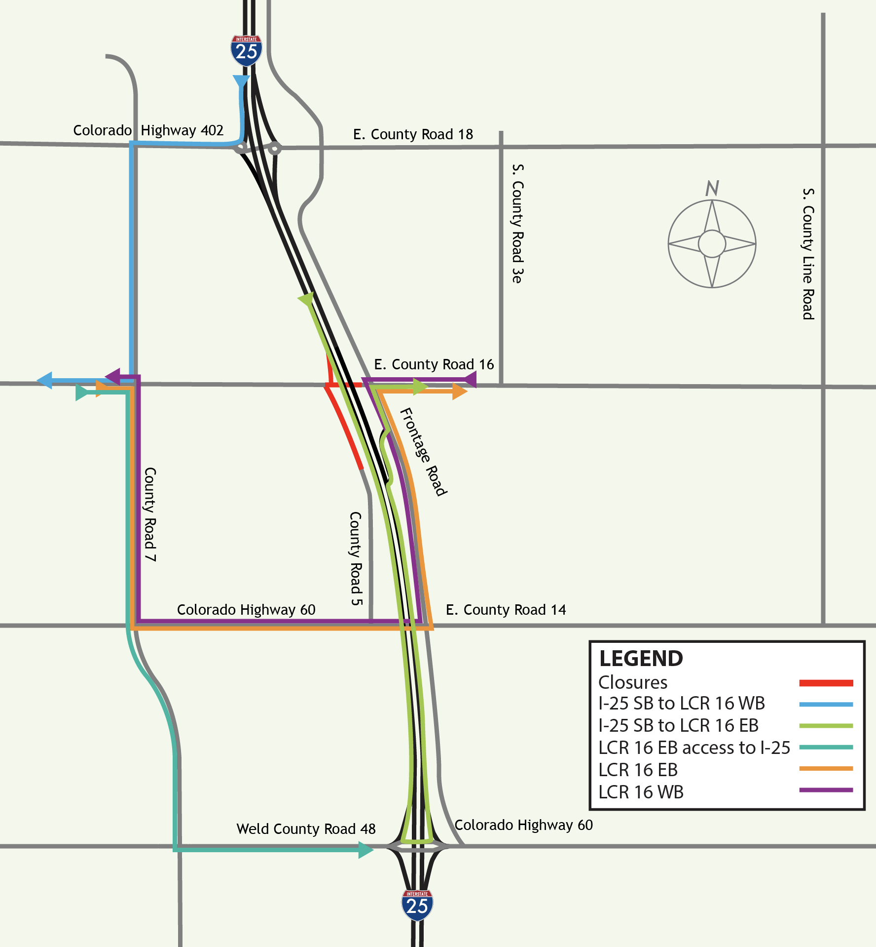 North I-25 Map