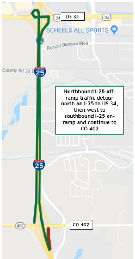 Northbound off-ramp traffic detour .png detail image