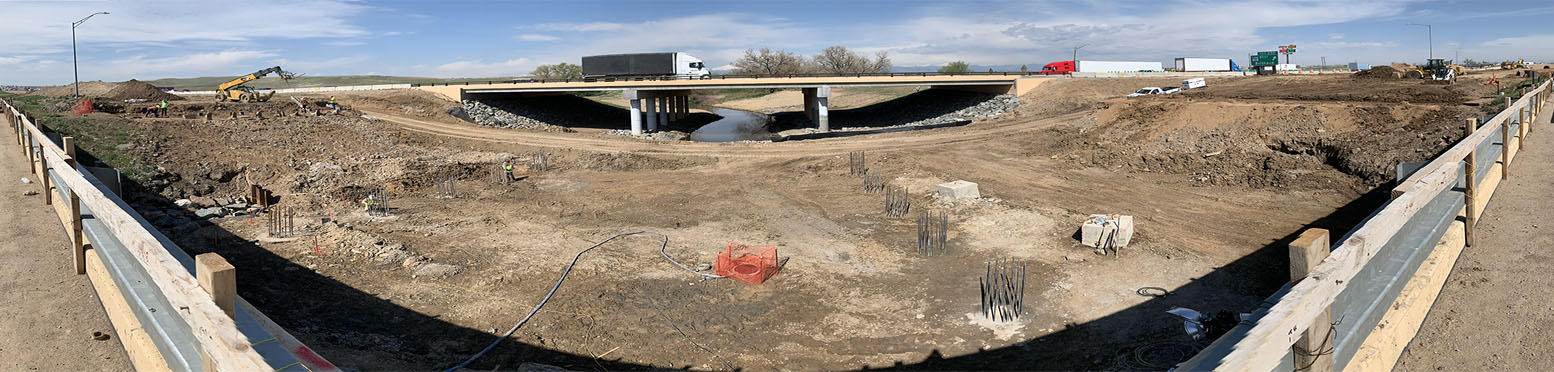 I-25 Segment 6 - Little Thompson River Bridge Columns - May 2021 - Wide View detail image