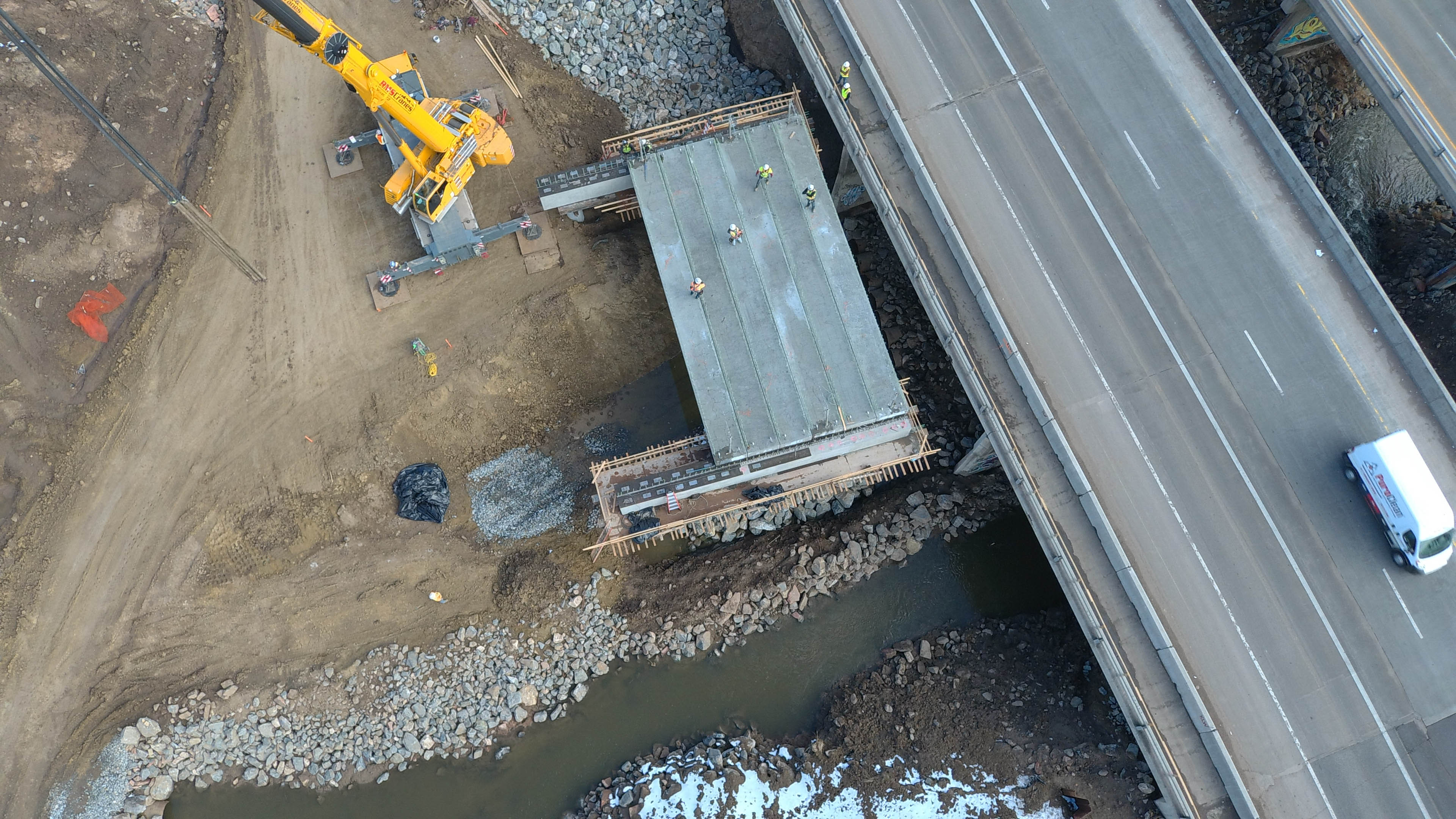 I-25 Segment 6 - Shifting Bridge Ariel View detail image