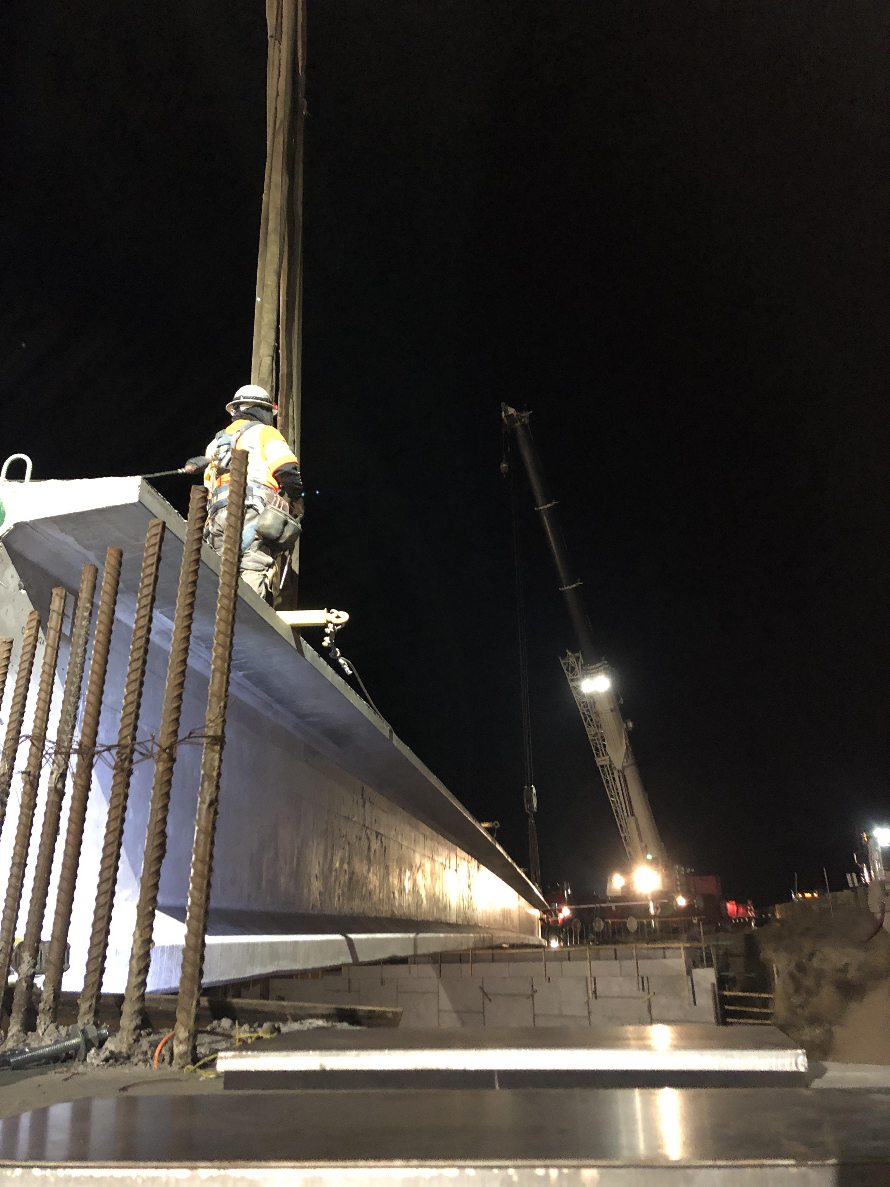 I-25 Segments 7 & 8 - Overnight Work Bridge Progress detail image