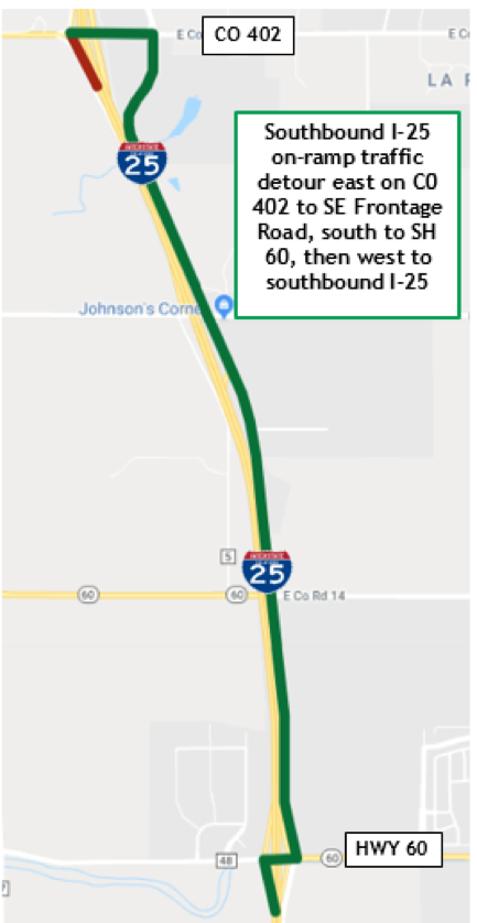 Southbound on-ramp traffic detour.png detail image