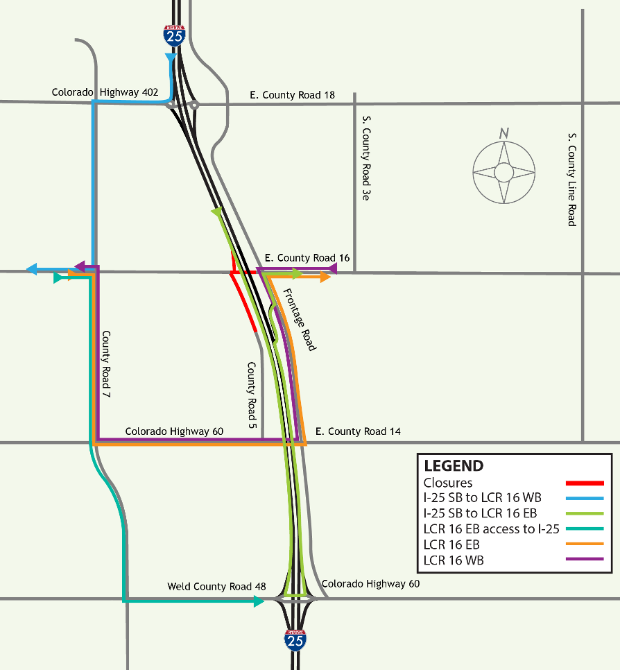 LCR 16 Detour Map 04/06/23 detail image