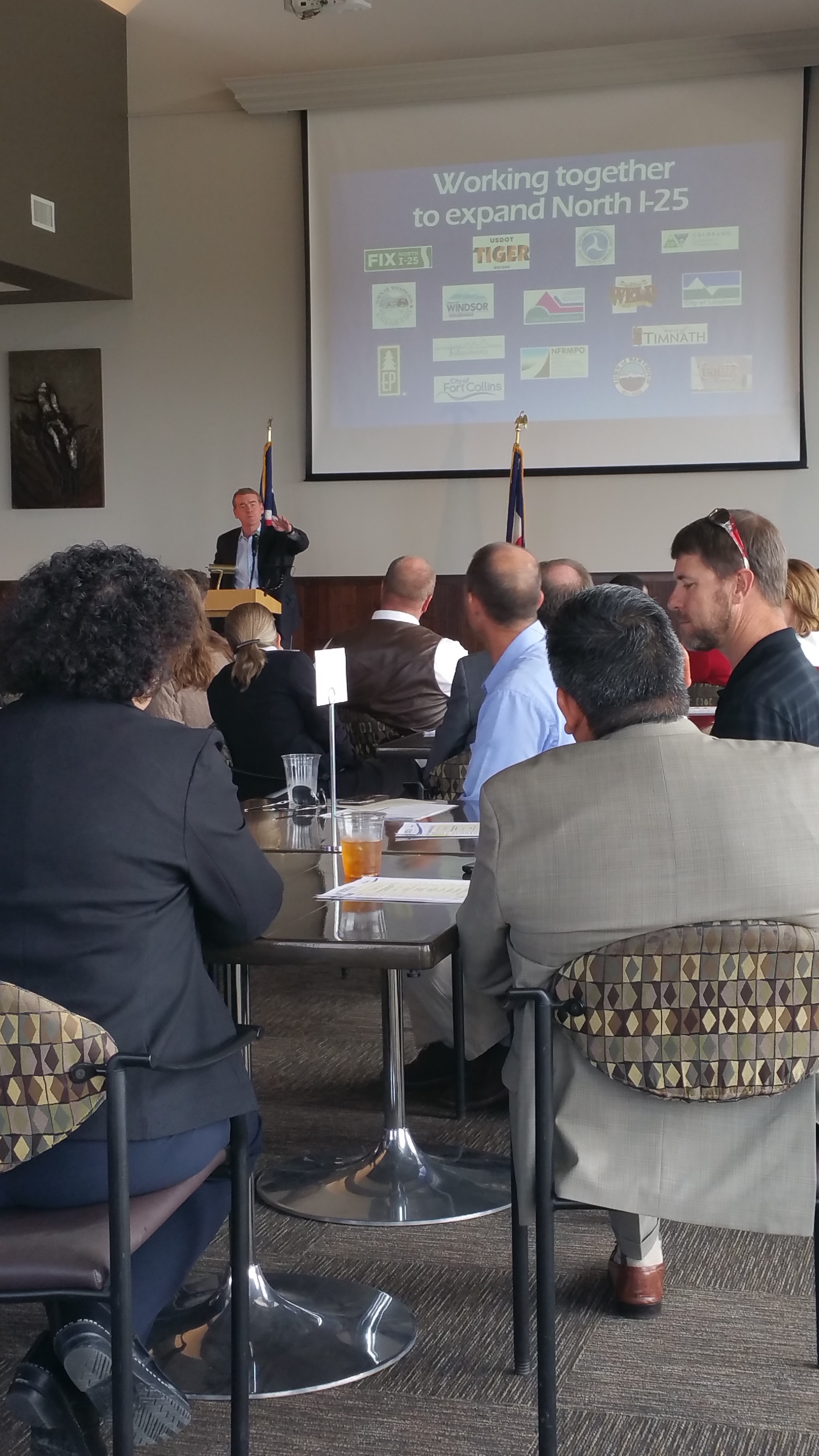 Sen. Michael Bennet addresses audience detail image