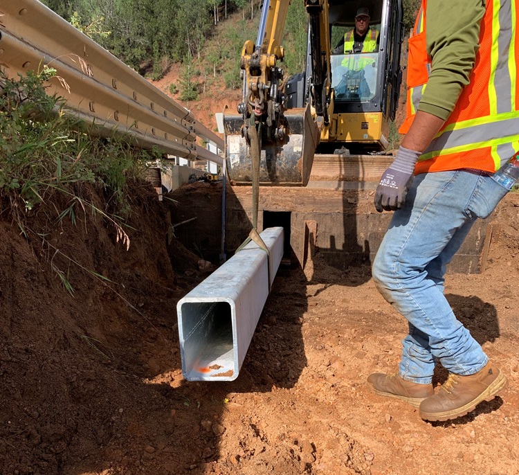 Timber Bridge Preservation in El Paso, Park & Teller Counties - Crews adding steel sister beam to CR 62 bridge detail image