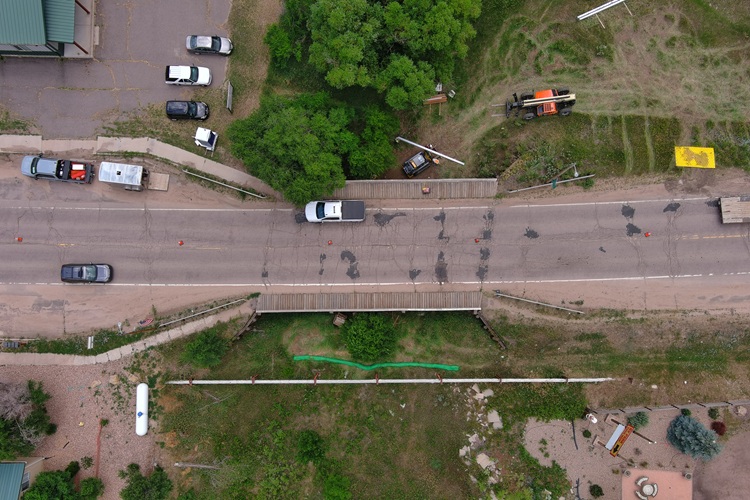 Timber Bridge Preservation US 24 El Paso County Drone View Bridge Repairs Calhan.jpg detail image