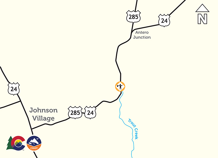 South Central Colorado Bridge Preventative Maintenance Trout Creek bridge map.jpg detail image