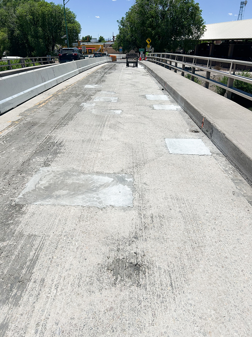South Central Colorado Bridge Preventative Maintenance Alamosa Rio Grande Bridge Deck Repairs prior to paving.jpg detail image