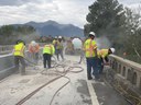 South Central Colorado Bridge Preventative Maintenance crew repairing damaged concrete on Johnson Village bridge_web.jpg thumbnail image