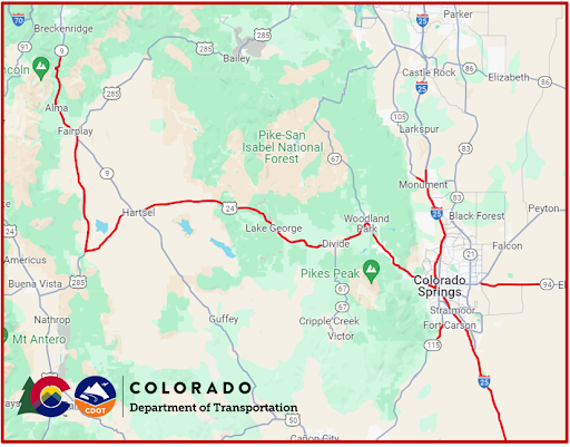CO Springs to Fairplay Map - R2 Pavement Marking.png detail image