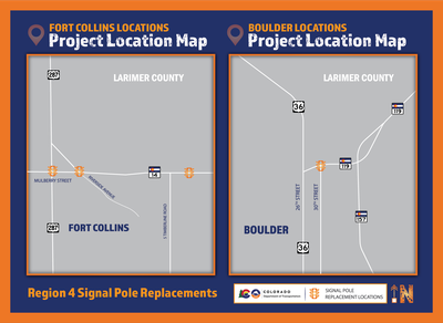 Project Map US 287 Signal Pole project