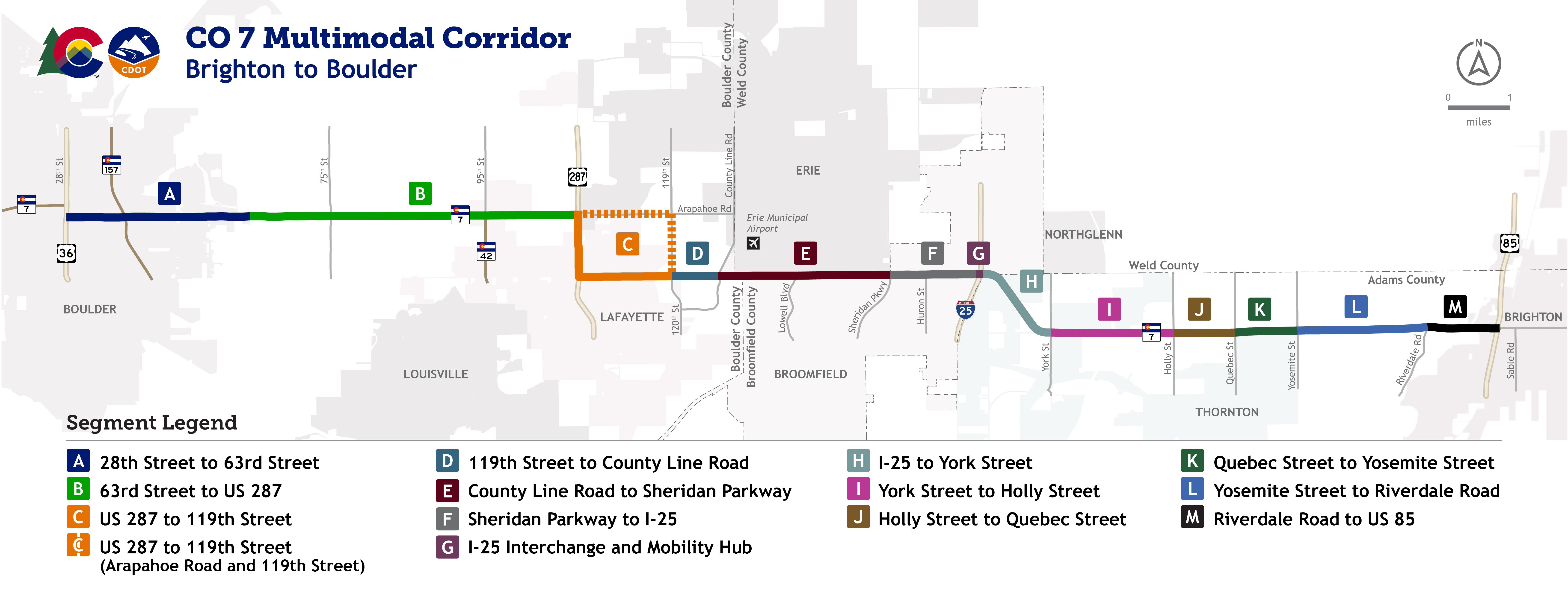 CO 7 Multimodal Corridor Map_Brighton to Boulder.jpg detail image