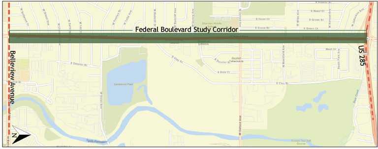 Federal Design Study Project Location Map