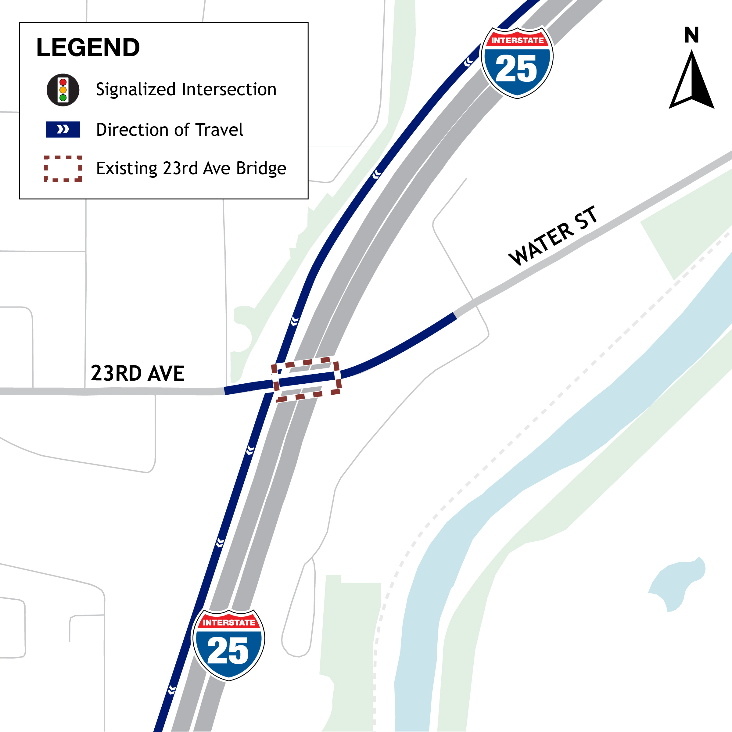 Proposed Alternative Close 23rd Avenue Interchange with I-25.jpg detail image