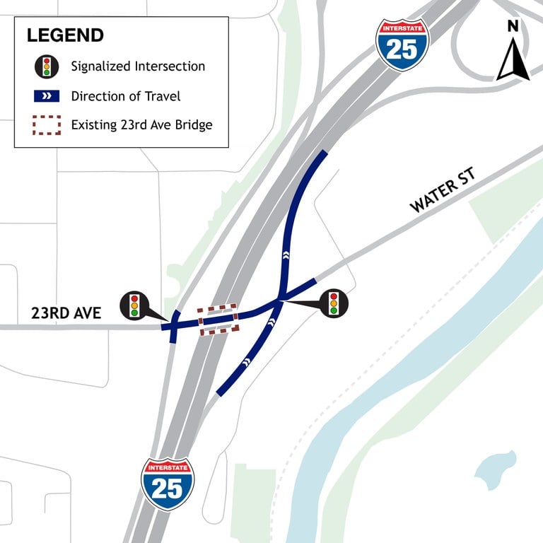 Proposed Alternative of 23rd Avenue Bridge Replacement Only Map