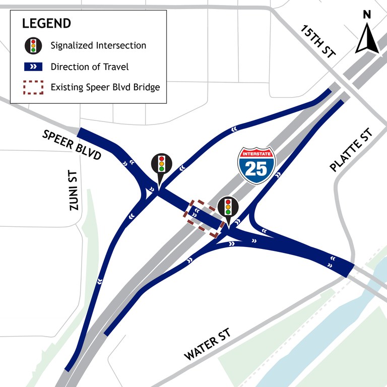 Proposed Interchange Speer Boulevard Diamond Interchange with I-25