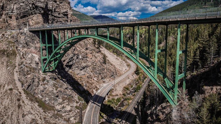 Colorado’s iconic historic structure, Red Cliff Bridge, located on US 24 at Mile Point 153.4, just outside of Red Cliff Colorado in Eagle County
