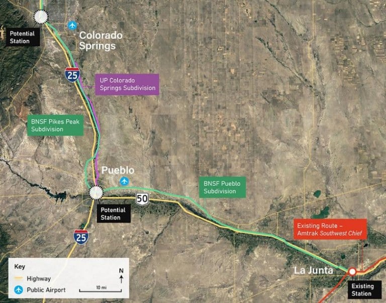 Southwest Chief Study Area Graphic