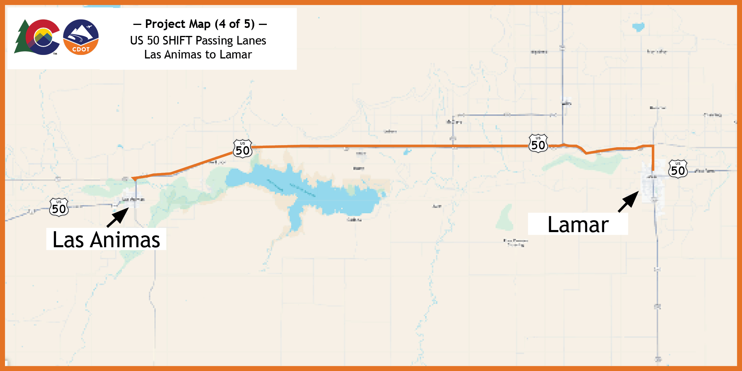 US 50-SHIFT Passing Lanes Las Animas to Lamar - Map 4.jpg detail image