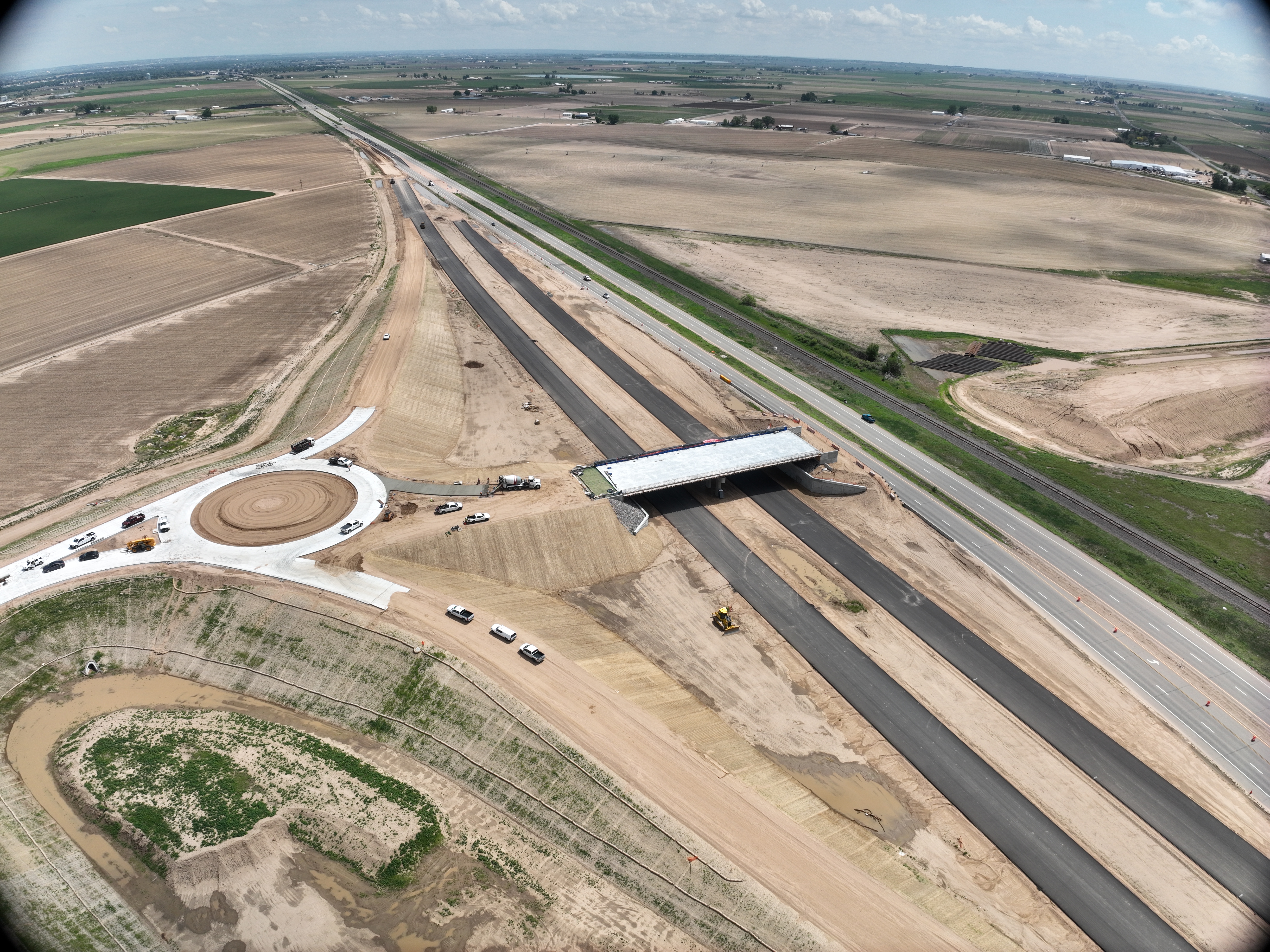 June 2023 new roundabout at southbound US 85 ramps at CR 44.JPG detail image