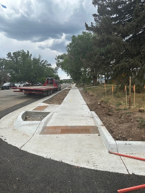 US 160 Sidewalk Improvements in Mancos New Sidewalk Grand Avenue North side.jpeg detail image