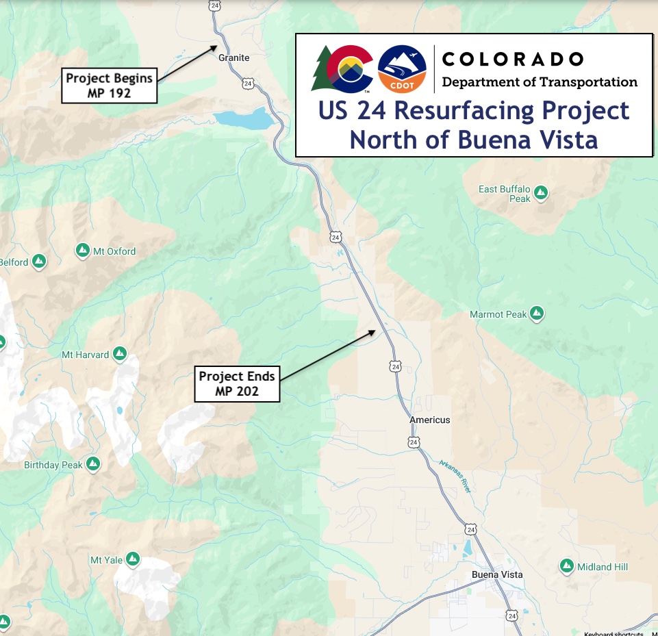 US 24 Resurfacing North of Buena Vista project map.jpg detail image