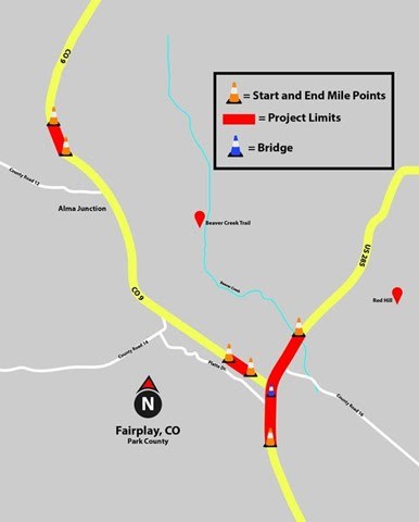 US 285 CO 9 intersection improvement project map