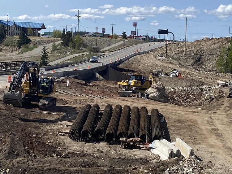 Embankment and shoring underway at the bridge photo Pam Ackerman.jpg detail image