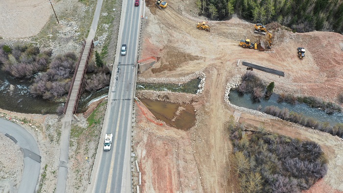 Overhead view bridge replacement work underway on US 285 by Basis Partners.jpg detail image