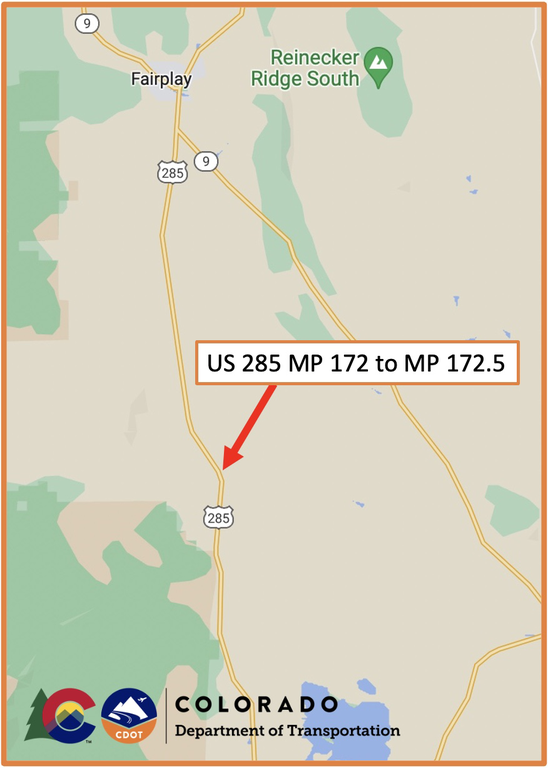 US 285 South Fork project map