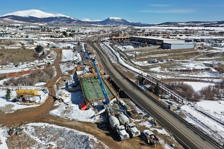 US 285 CO 9 Intersection Improvements and Bridge Replacement Drone View Deck Pour Photo Buck Maher.jpg detail image